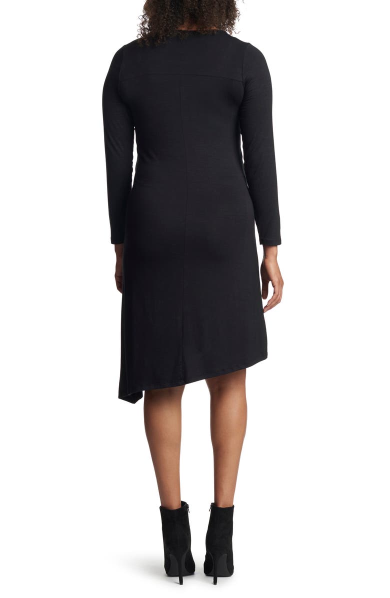 Everly Grey Melissa Long Sleeve Peplum Maternity/Nursing Dress, Alternate, color, 