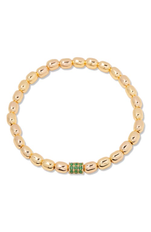 Brook & York Brook And York Brei Birthstone Beaded Stretch Bracelet In Gold May