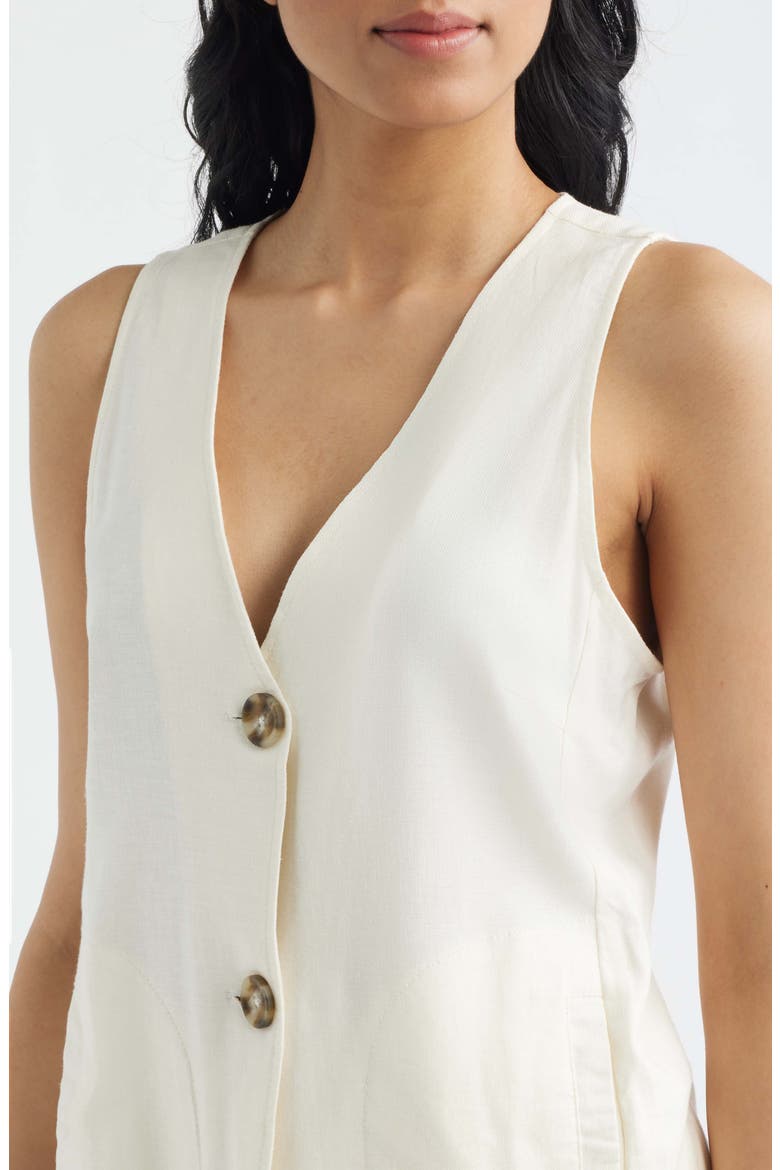 Relaxed Fit Vest, Alternate, color, PARCHMENT