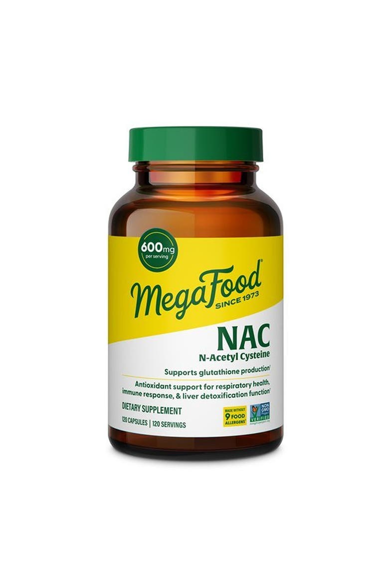 Nac Supplement, N-Acetyl Cysteine, Promotes Production of Glutathione, Vegan, Non Gmo, 120 Capsules, Main, color, None