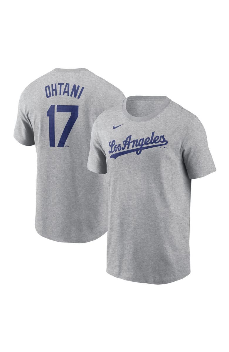Nike Men's Nike Shohei Ohtani Gray Los Angeles Dodgers 2024 Fuse Name & Number T-Shirt, Main, color, Gray