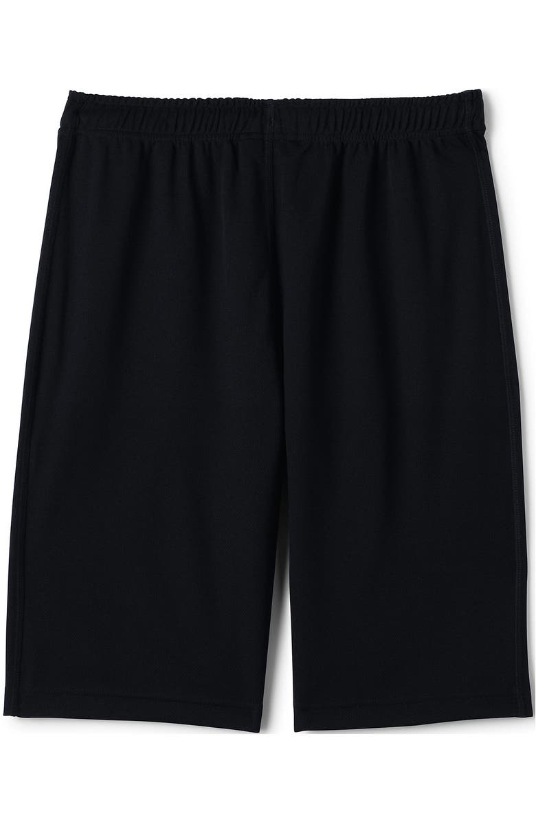 Lands' End School Uniform Mesh Gym Shorts, Alternate, color, Black