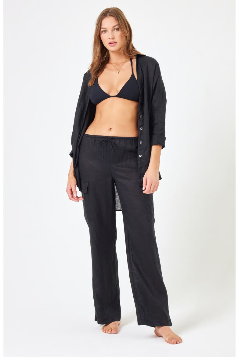 Sundown Cargo Pants, Alternate, color, BLACK