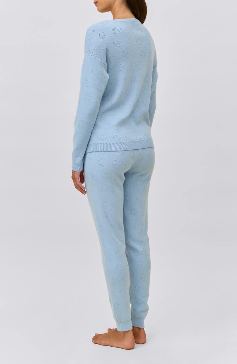 Papinelle Pointelle Pajamas, Alternate, color, Winter Blue