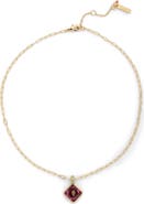 Kurt Geiger London Square Stone Eagle Pendant Necklace