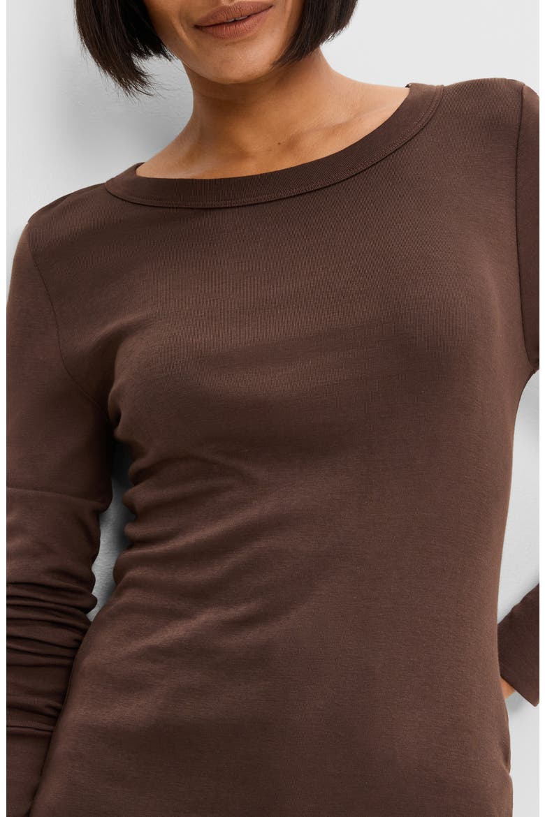 Kelso Wide Crewneck Long Sleeve T-Shirt, Alternate, color, MOLASSES