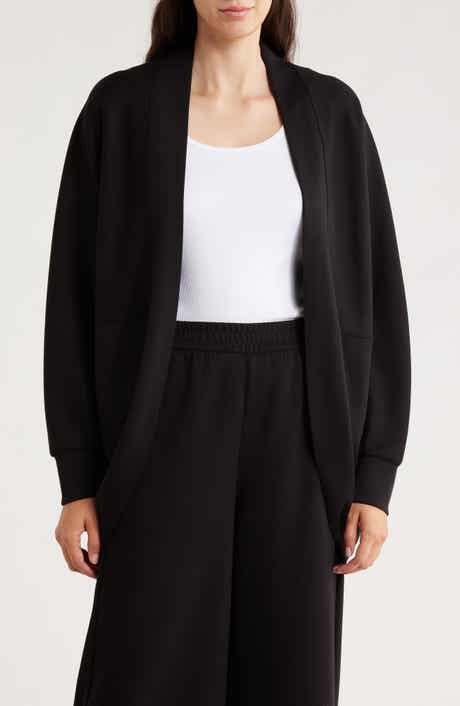Caslon® Long Sleeve Scuba Knit Cocoon Cardigan