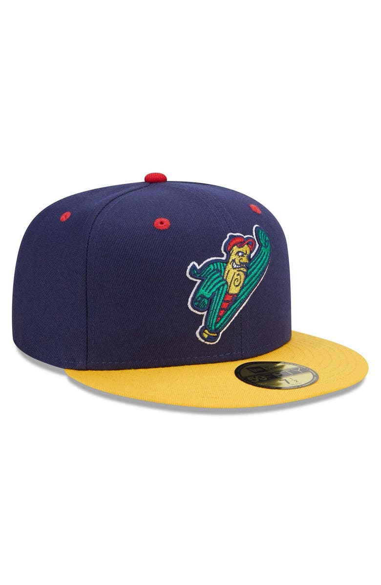 New Era Men's New Era Navy/Yellow Cedar Rapids Kernels Marvel x Minor League 59FIFTY Fitted Hat, Alternate, color, Navy