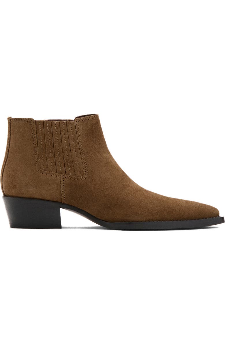 MANGO Block Heel Chelsea Boot, Alternate, color, Tobacco Brown