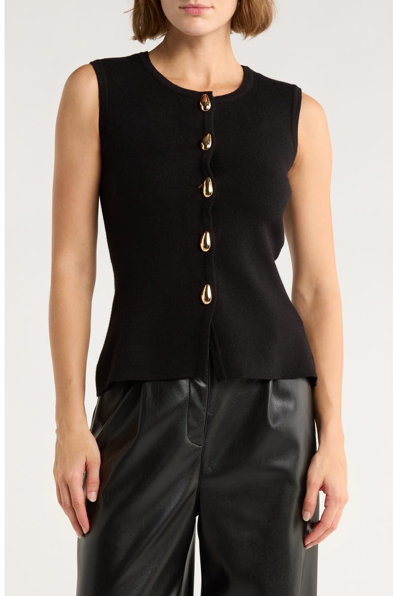 Dylan Sweater Vest, Main, color, BLACK