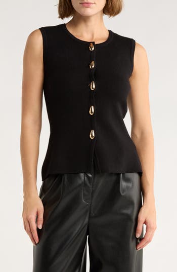 Love By Design Dylan Sweater Vest In Black