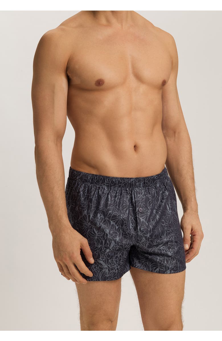 Hanro Selection Satin Cotton Boxers, Alternate, color, Nightshade