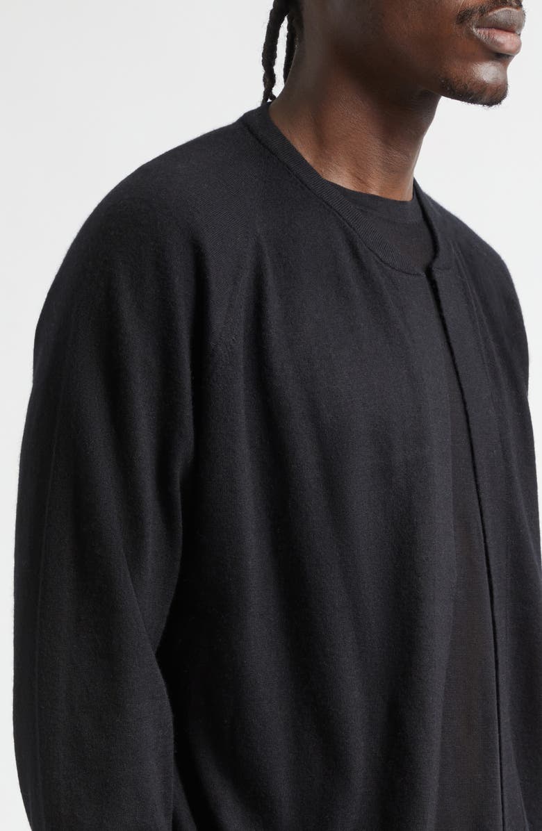 FRENCKENBERGER Cashmere Bomber Cardigan, Alternate, color, Black