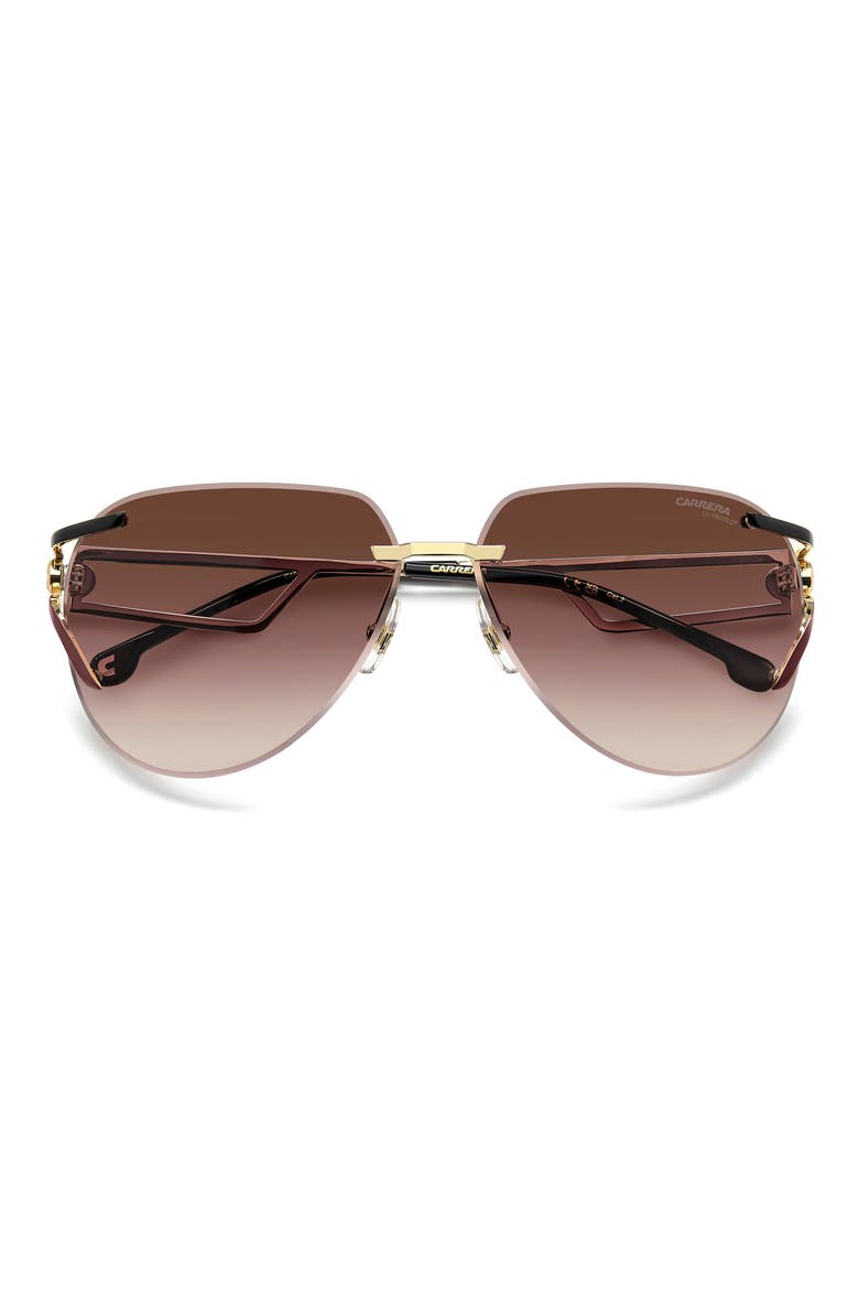3103/S 64mm Gradient Oversize Pilot Sunglasses, Alternate, color, GOLD BURGUNDY/ BROWN PINK SF