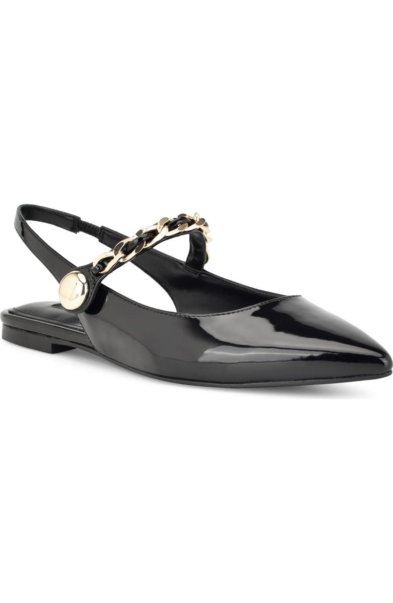 Nine West Brulia Slingback Pointed Toe Flat, Main, color,