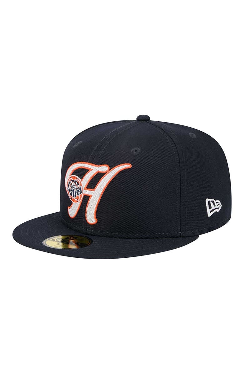 New Era Men's New Era Navy Houston Astros  Duo Logo 2.0 59FIFTY Fitted Hat, Main, color, 