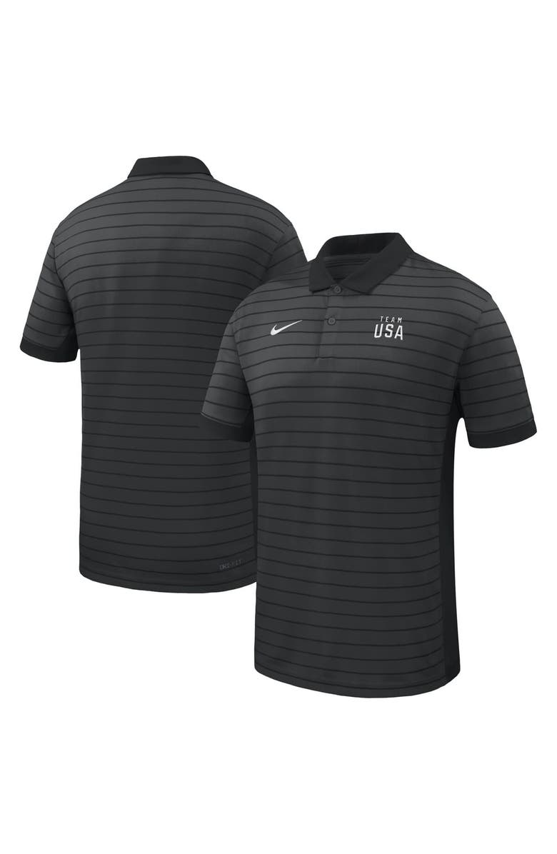 Nike Men's Nike Black Team USA Team Victory Stripe Polo, Alternate, color, Black