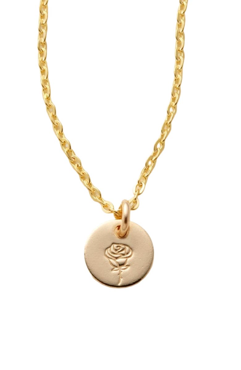 MADE BY MARY June Birth Flower Necklace, Main, color, Gold Filled