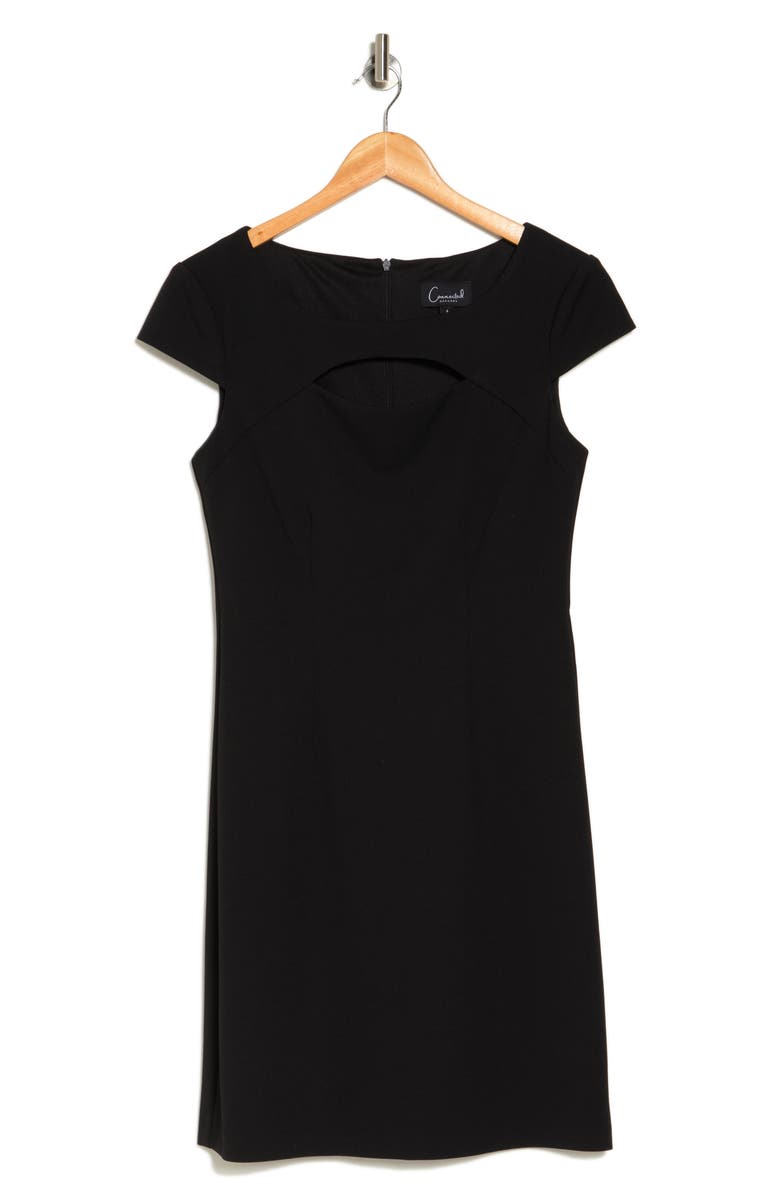 Connected Apparel Cutout Neck Sheath Dress, Alternate, color, 