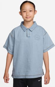 Nike Kids' Short Sleeve Denim Polo