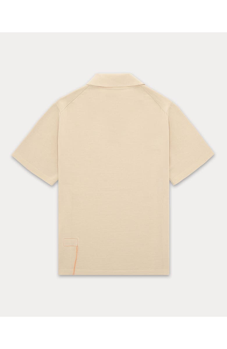 Fortela Adrien V-Neck Cotton Polo, Alternate, color, Ecru