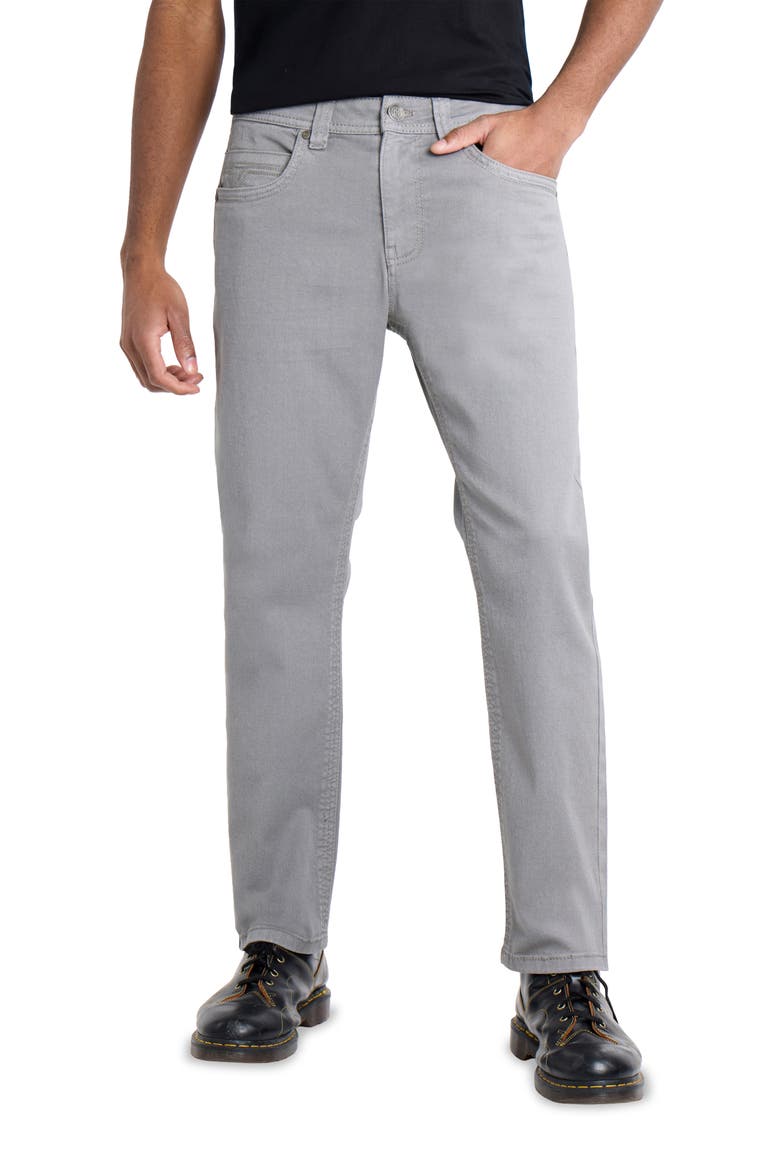 Saddle Stitch Slim Fit Jeans, Alternate, color, LIGHT GREY
