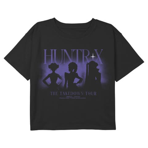Girl's KPop Demon Hunters The Takedown Tour Superstars Silhouette  Graphic T-Shirt