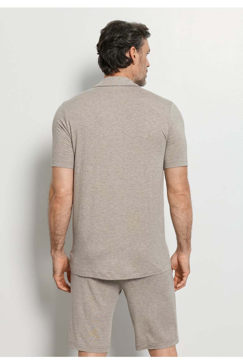 Casuals Notch Collar Button Front Shirt, Alternate, color, Hazelnut Melange