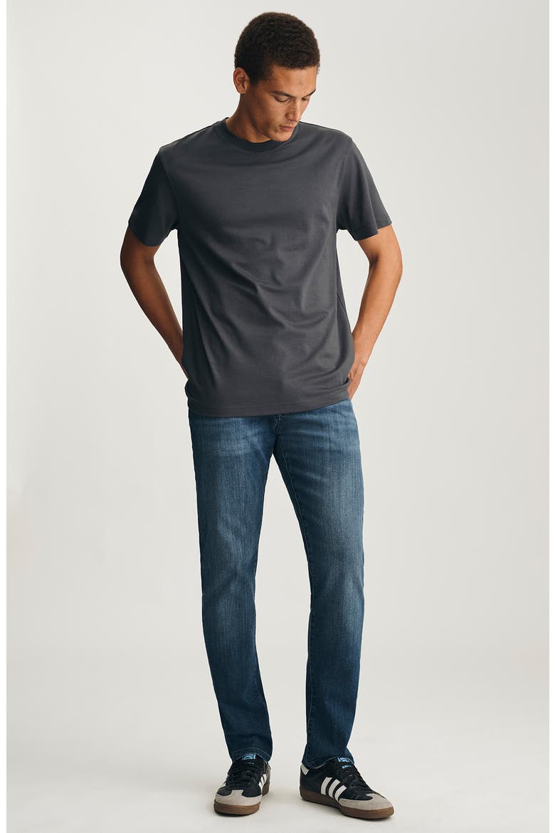 Short Sleeve Cotton & Modal T-Shirt, Alternate, color, ASPHALT