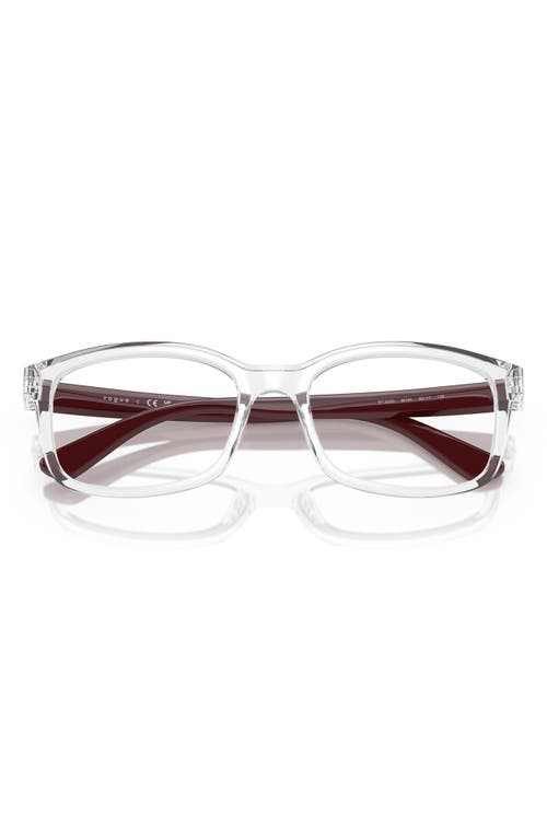 Vogue 50mm Pillow Optical Glasses In Rose Gold Black