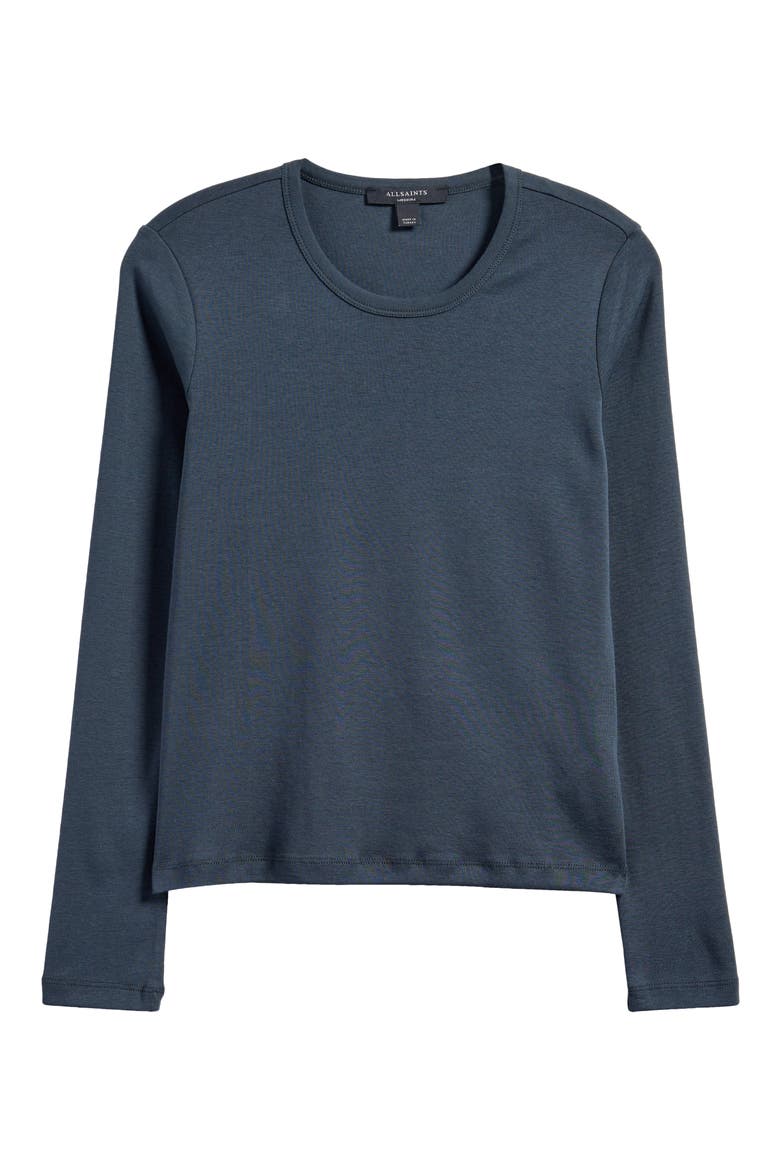 Stevie Long Sleeve Organic Cotton T-Shirt, Main, color, MIDNIGHT BLUE
