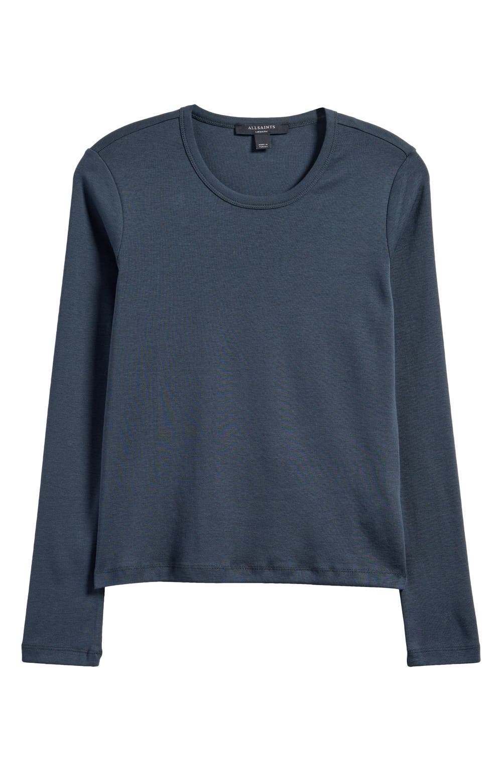 Stevie Long Sleeve Organic Cotton T-Shirt, color, MIDNIGHT BLUE