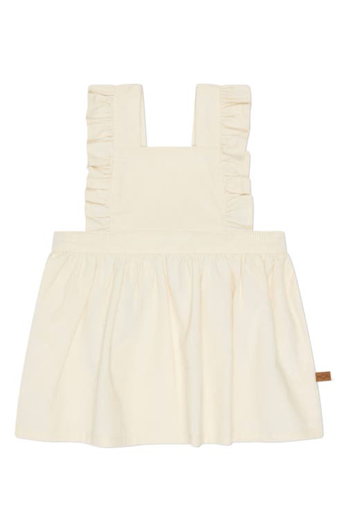 Mori Corduroy Pinafore Dress In Ecru