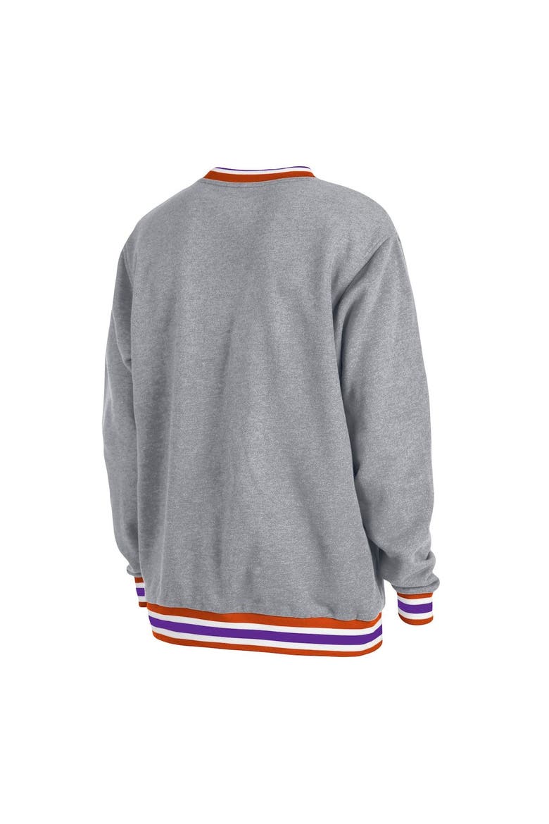 Unisex New Era Heather Gray Phoenix Suns Vintage Throwback Crew Sweatshirt, Alternate, color, Gray