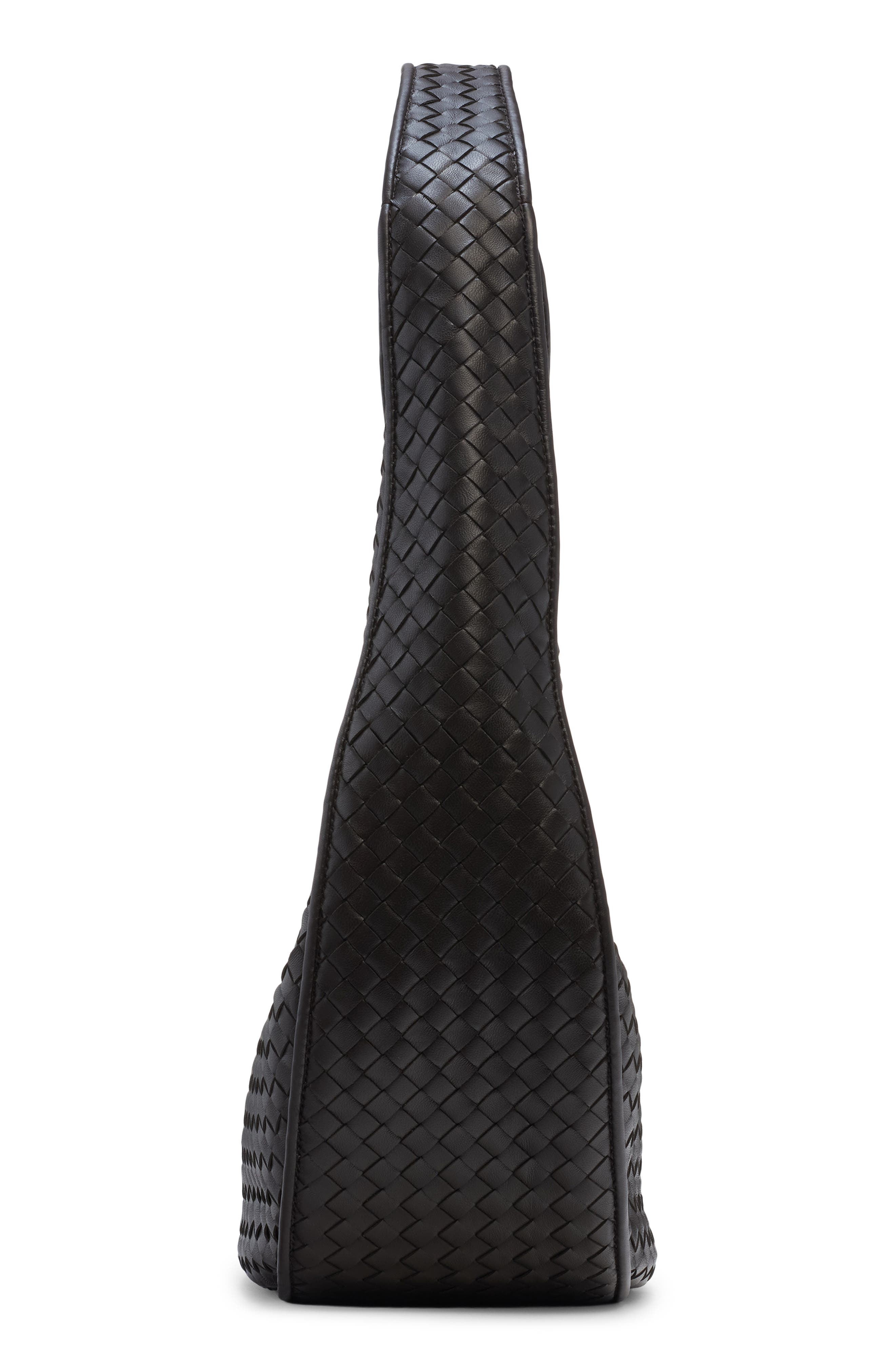 Bottega Veneta Small Ovetto Intrecciato Leather Shoulder Bag, Alternate, color, 2094 Espresso-Brass V