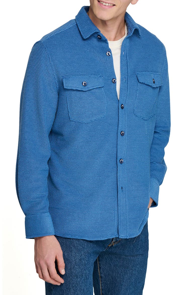 Slim Fit Shirt Jacket, Alternate, color, BLUE
