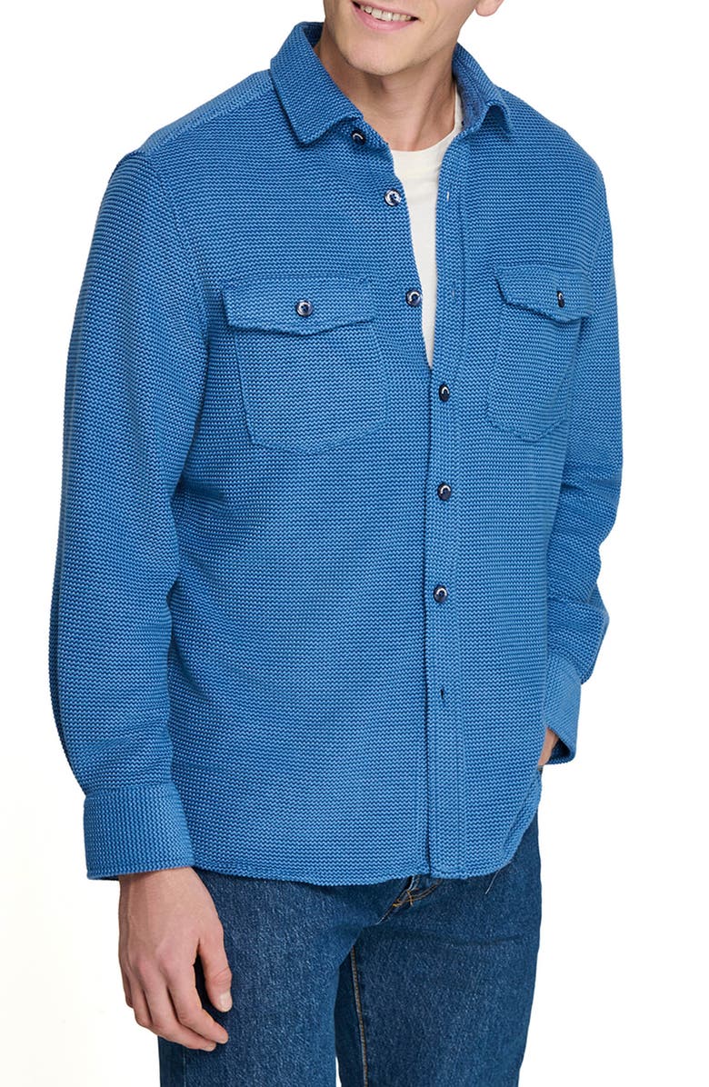 CONSTRUCT Slim Fit Shirt Jacket, Alternate, color, Blue