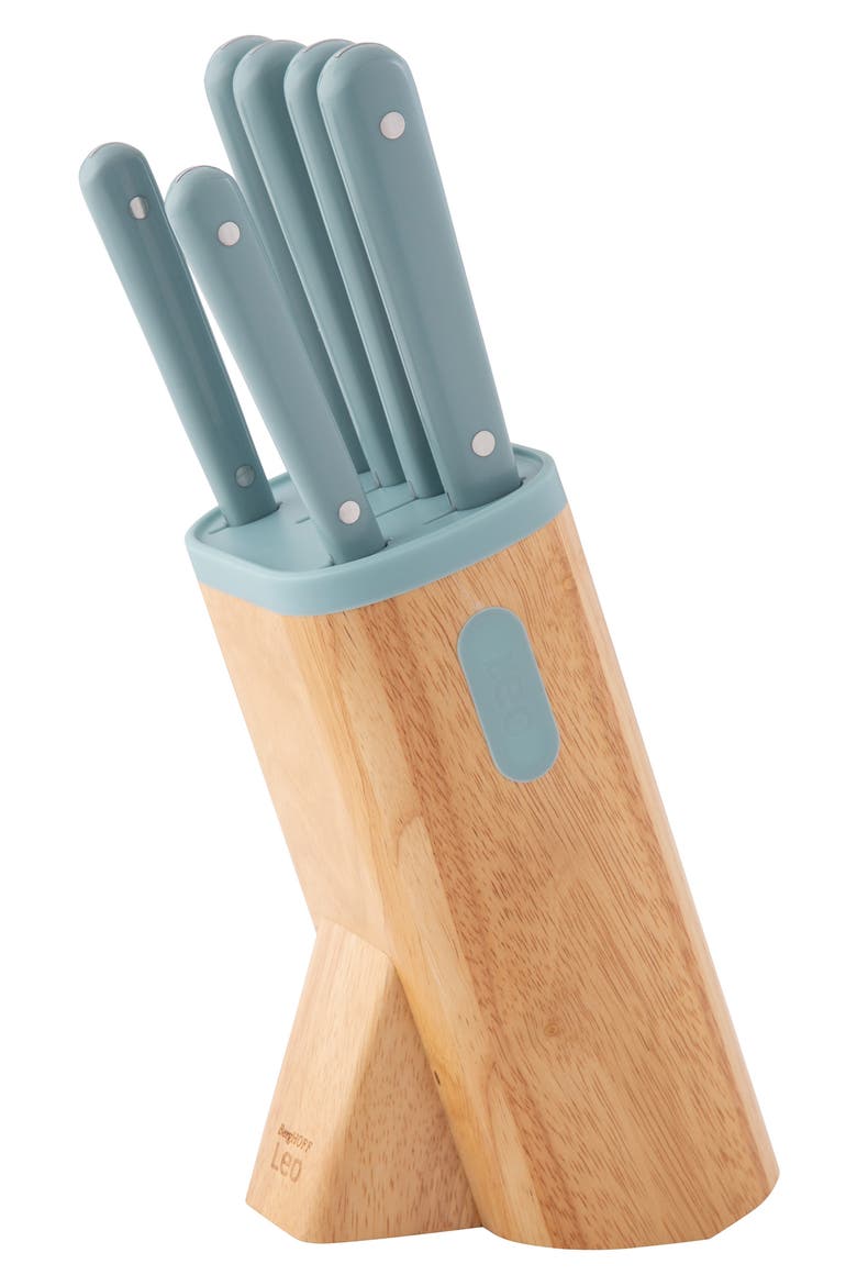 Slate Stainless Steel Knife Block Set, Alternate, color, SLATE