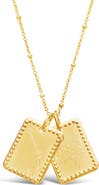 Sterling Forever 14K Gold Plated Brass Zodiac Tag Necklace - Aries