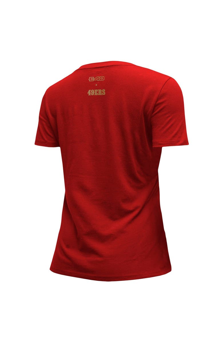 New Era Women's New Era Scarlet San Francisco 49ers E-40 Niner Gang V-Neck T-Shirt, Alternate, color, 