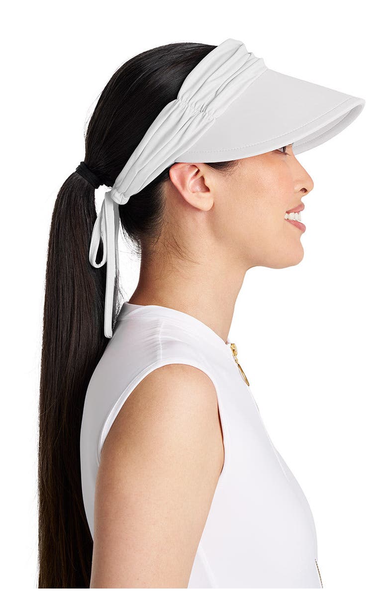 Coolibar Women's Swim Visor - UPF 50+ Sun Protection - Exuma, Alternate, color, White