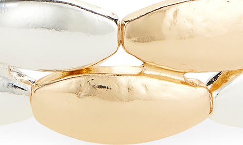 Cara Two-tone Pebble Stretch Bracelet In White