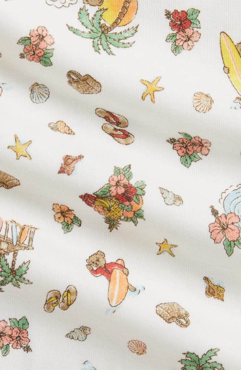 Ralph Lauren Polo Bear Print Long Sleeve Cotton Footie, Alternate, color, Bearadise