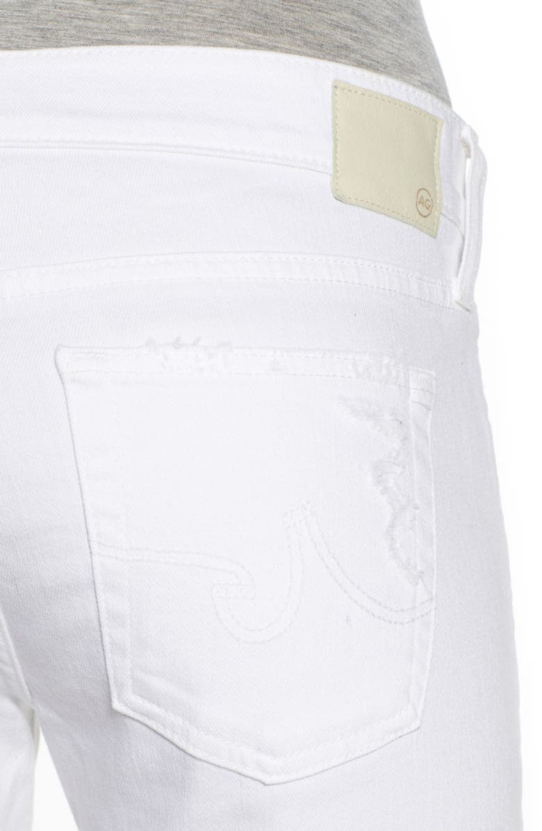 AG 'Nikki' Cutoff Denim Bermuda Shorts, Alternate, color, 1 Year White Mended