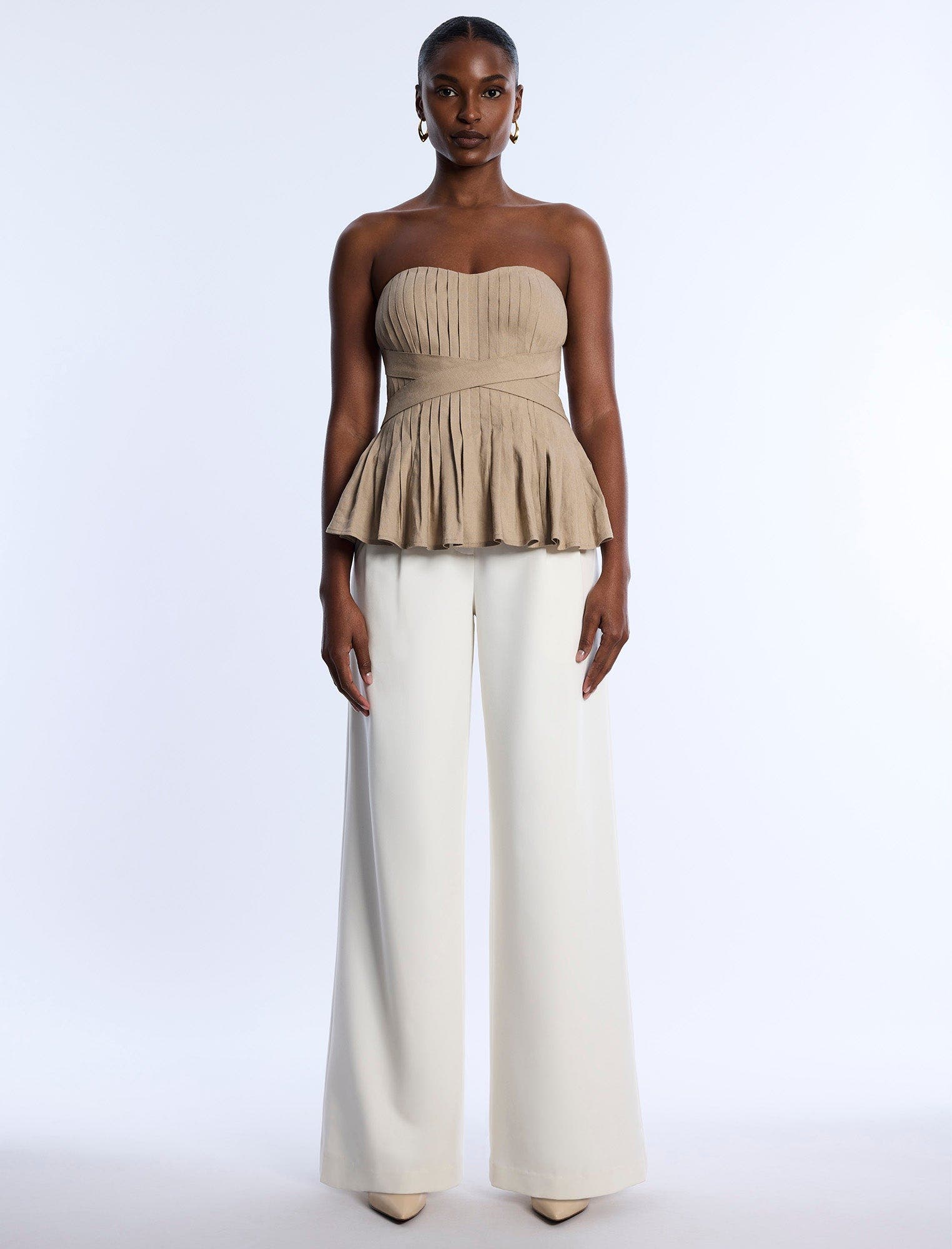 Stretch Linen Top - image 2