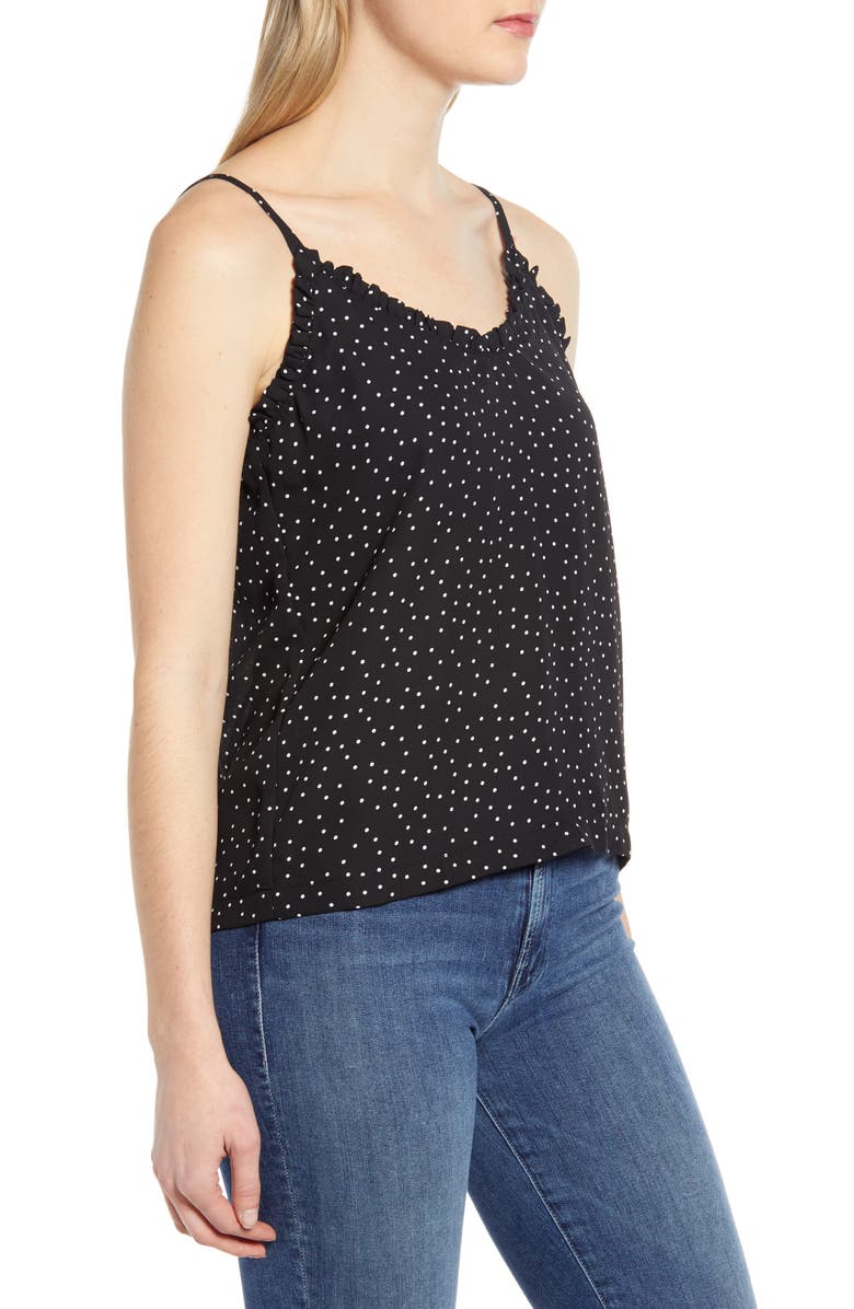 Bobeau Ruffle Trim Camisole, Alternate, color, 