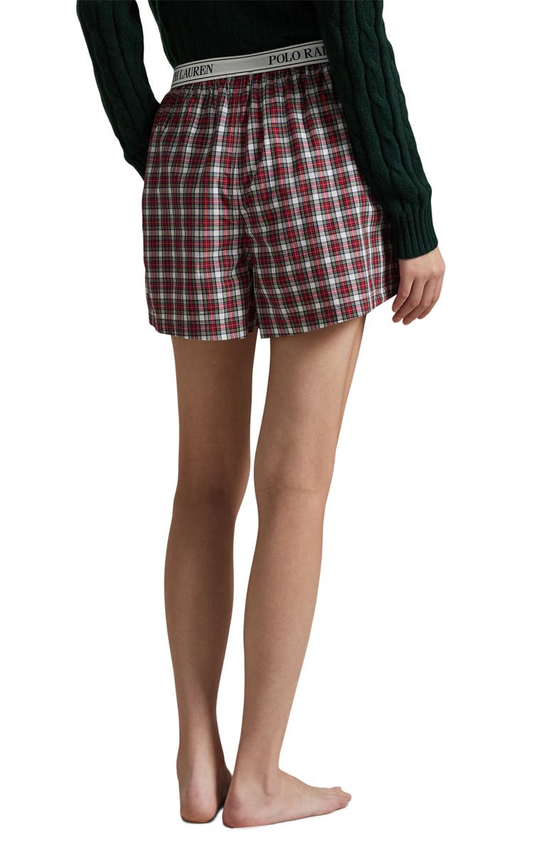 Polo Ralph Lauren Cotton Boxer Pajama Shorts, Alternate, color, Winter Berry Tn