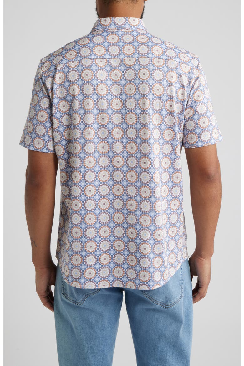 XC Flex Ascend Short Sleeve Button-Up Shirt, Alternate, color, MULTI MOSAIC
