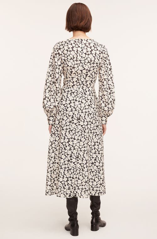 REBECCA TAYLOR REBECCA TAYLOR PAIGE FLEUR DRAWSTING LONG SLEEVE DRESS