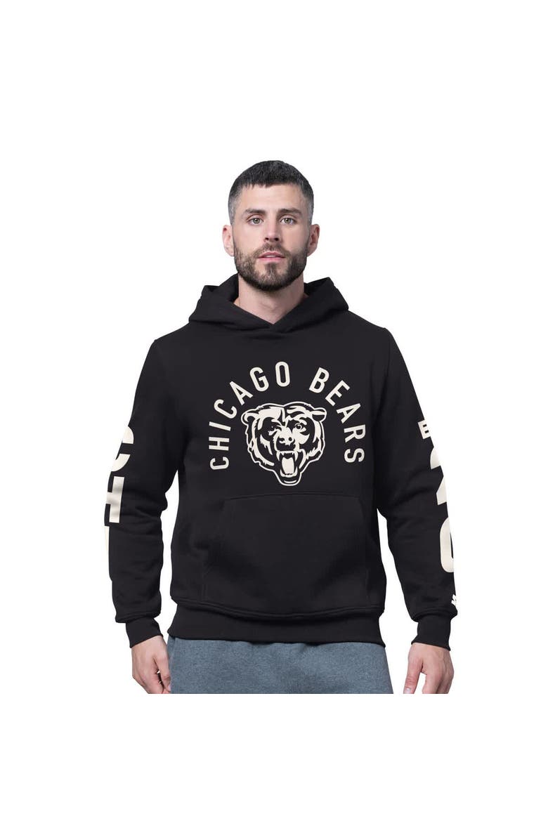STARTER Men's Starter Black Chicago Bears Handoff Fleece Hoodie Sweatshirt, Main, color, Black